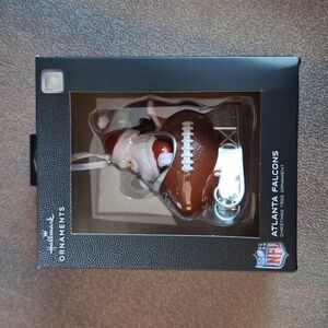 Hallmark NFL Atlanta Falcons Santa Football Sled Christmas Ornament - NIB